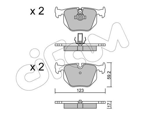 Brake Pad Set, disc brake (822-560-0)