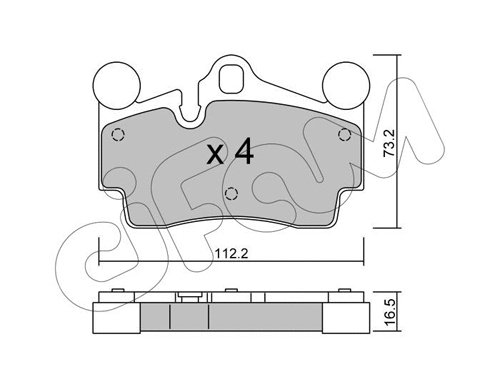 Brake Pad Set, disc brake (822-655-0)