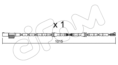 Warning Contact, brake pad wear (SU.307)