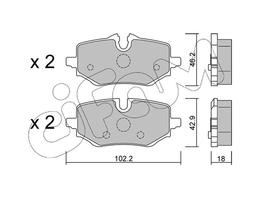 Brake Pad Set, disc brake (822-1368-0)