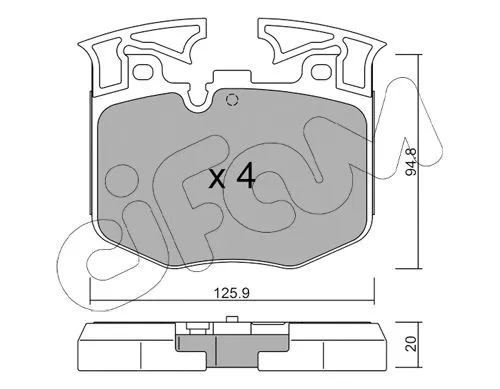 Brake Pad Set, disc brake (822-1146-0)