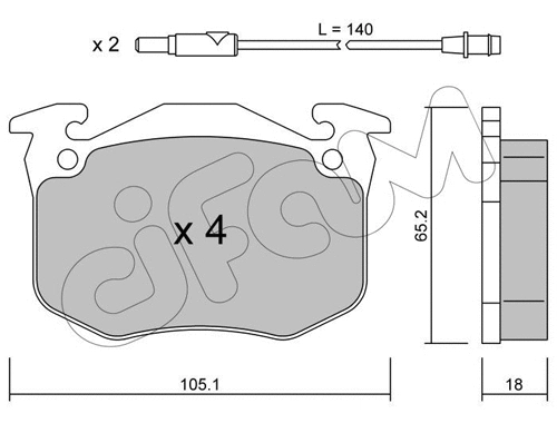 Brake Pad Set, disc brake (822-090-0)