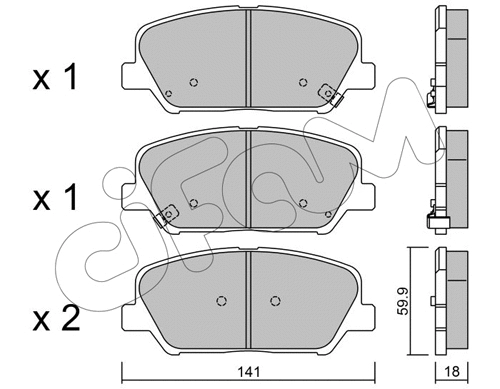 Brake Pad Set, disc brake (822-997-0)