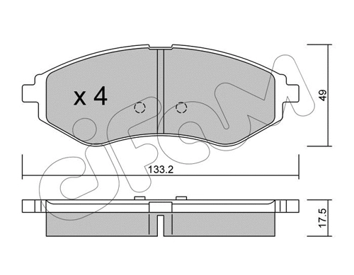 Brake Pad Set, disc brake (822-508-0)