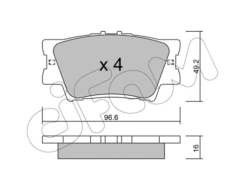 Brake Pad Set, disc brake (822-749-0)