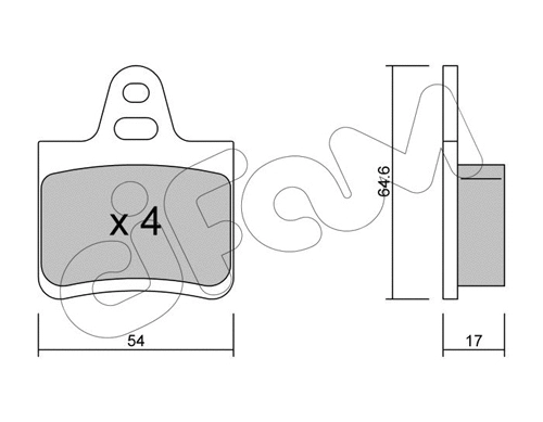 Brake Pad Set, disc brake (822-284-0)
