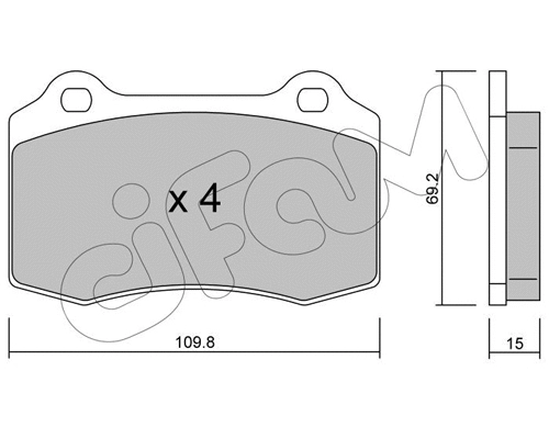 Brake Pad Set, disc brake (822-251-2)