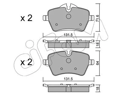 Brake Pad Set, disc brake (822-768-0)