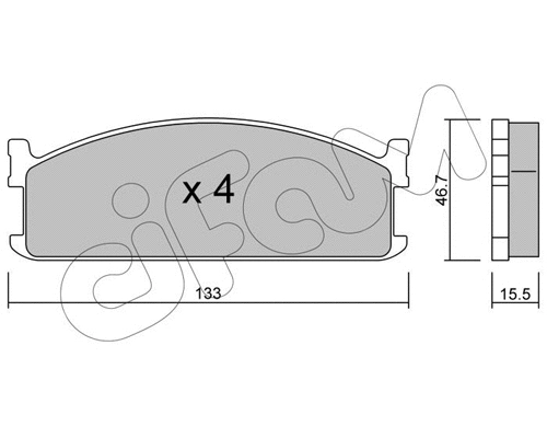 Brake Pad Set, disc brake (822-265-0)
