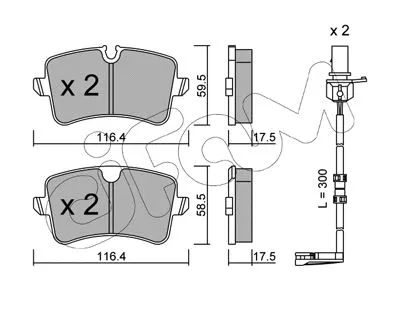 Brake Pad Set, disc brake (822-955-1K)