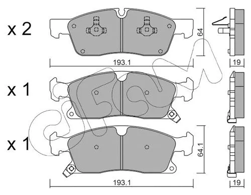 Brake Pad Set, disc brake (822-927-0)