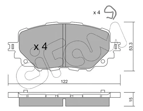 Brake Pad Set, disc brake (822-1086-0)