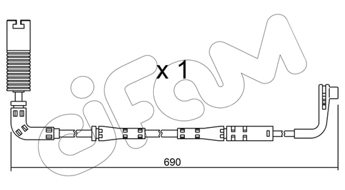 Warning Contact, brake pad wear (SU.157)