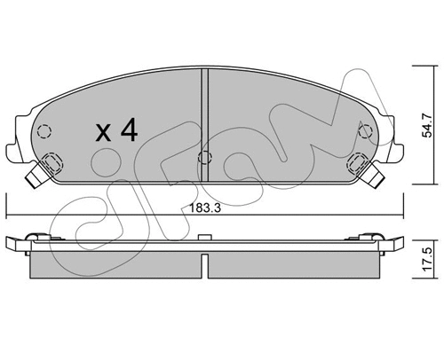 Brake Pad Set, disc brake (822-717-0)