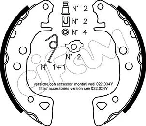 Brake Shoe Set (153-021K)