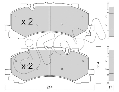 Brake Pad Set, disc brake (822-1252-0)