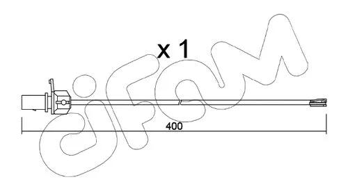 Warning Contact, brake pad wear (SU.347)