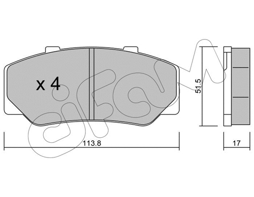 Brake Pad Set, disc brake (822-308-0)