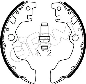 Brake Shoe Set (153-382)