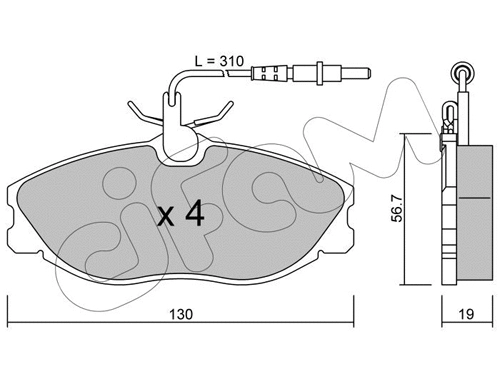Brake Pad Set, disc brake (822-214-0)
