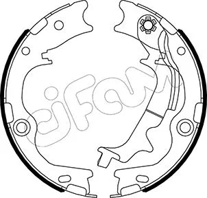 Brake Shoe Set, parking brake (153-502)