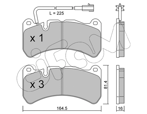 Brake Pad Set, disc brake (822-1201-0)