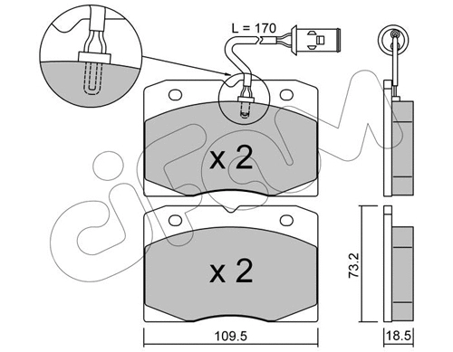 Brake Pad Set, disc brake (822-051-2)