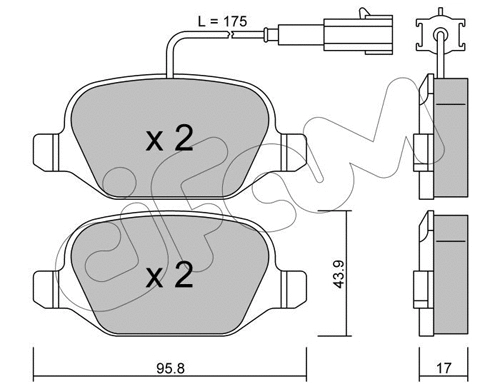Brake Pad Set, disc brake (822-323-2)
