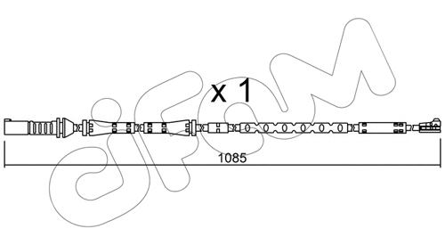 Warning Contact, brake pad wear (SU.284)