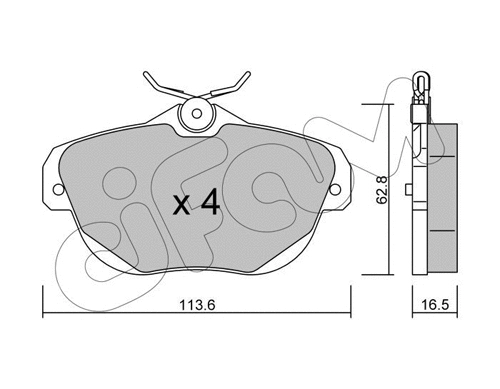 Brake Pad Set, disc brake (822-856-0)