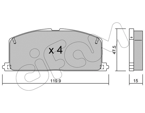 Brake Pad Set, disc brake (822-108-0)