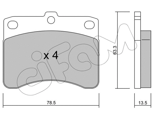 Brake Pad Set, disc brake (822-201-0)