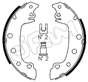 Brake Shoe Set (153-340)