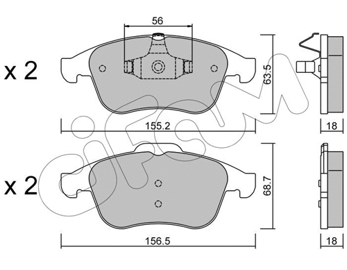 Brake Pad Set, disc brake (822-803-1)