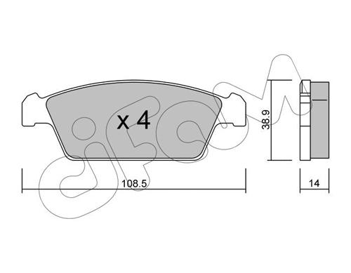 Brake Pad Set, disc brake (822-367-0)