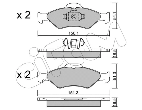 Brake Pad Set, disc brake (822-315-0)