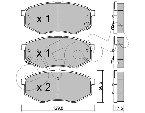 Brake Pad Set, disc brake (822-942-0)