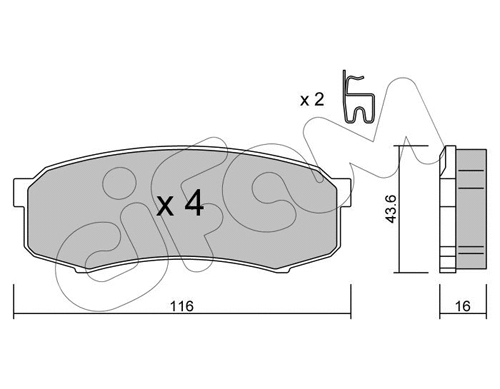 Brake Pad Set, disc brake (822-432-0)