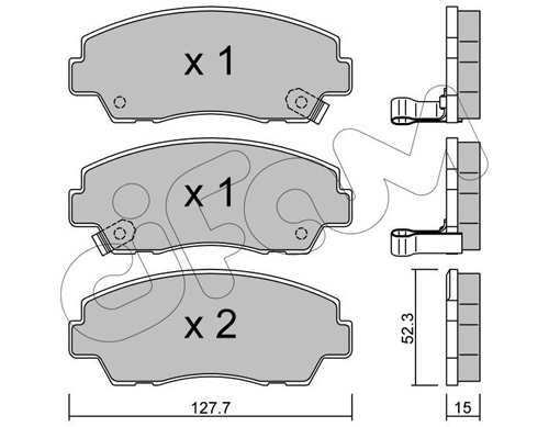Brake Pad Set, disc brake (822-283-0)