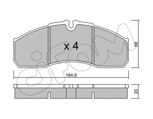 Brake Pad Set, disc brake (822-578-3)