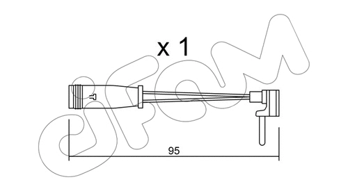 Warning Contact, brake pad wear (SU.129)