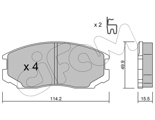 Brake Pad Set, disc brake (822-221-1)