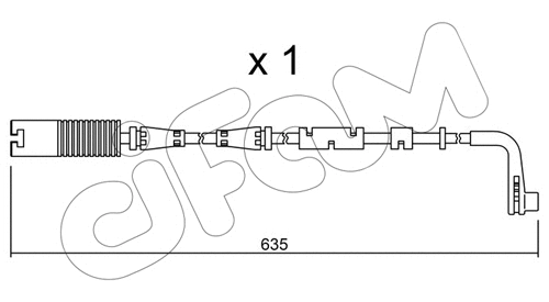 Warning Contact, brake pad wear (SU.205)