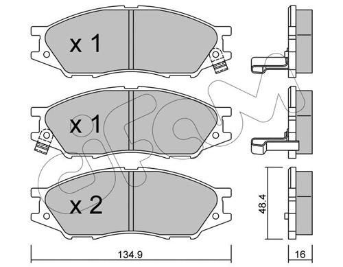 Brake Pad Set, disc brake (822-810-0)