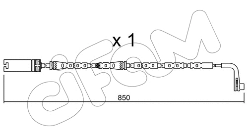 Warning Contact, brake pad wear (SU.259)