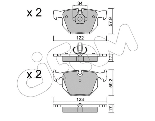 Brake Pad Set, disc brake (822-561-0)