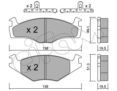 Brake Pad Set, disc brake (822-045-1K)