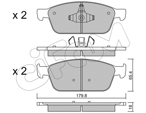 Brake Pad Set, disc brake (822-989-0)