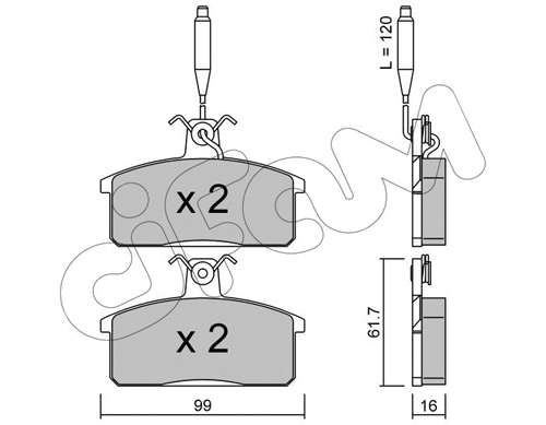 Brake Pad Set, disc brake (822-026-3)