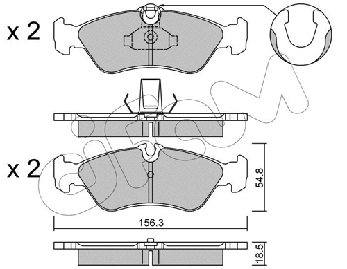 Brake Pad Set, disc brake (822-311-1)